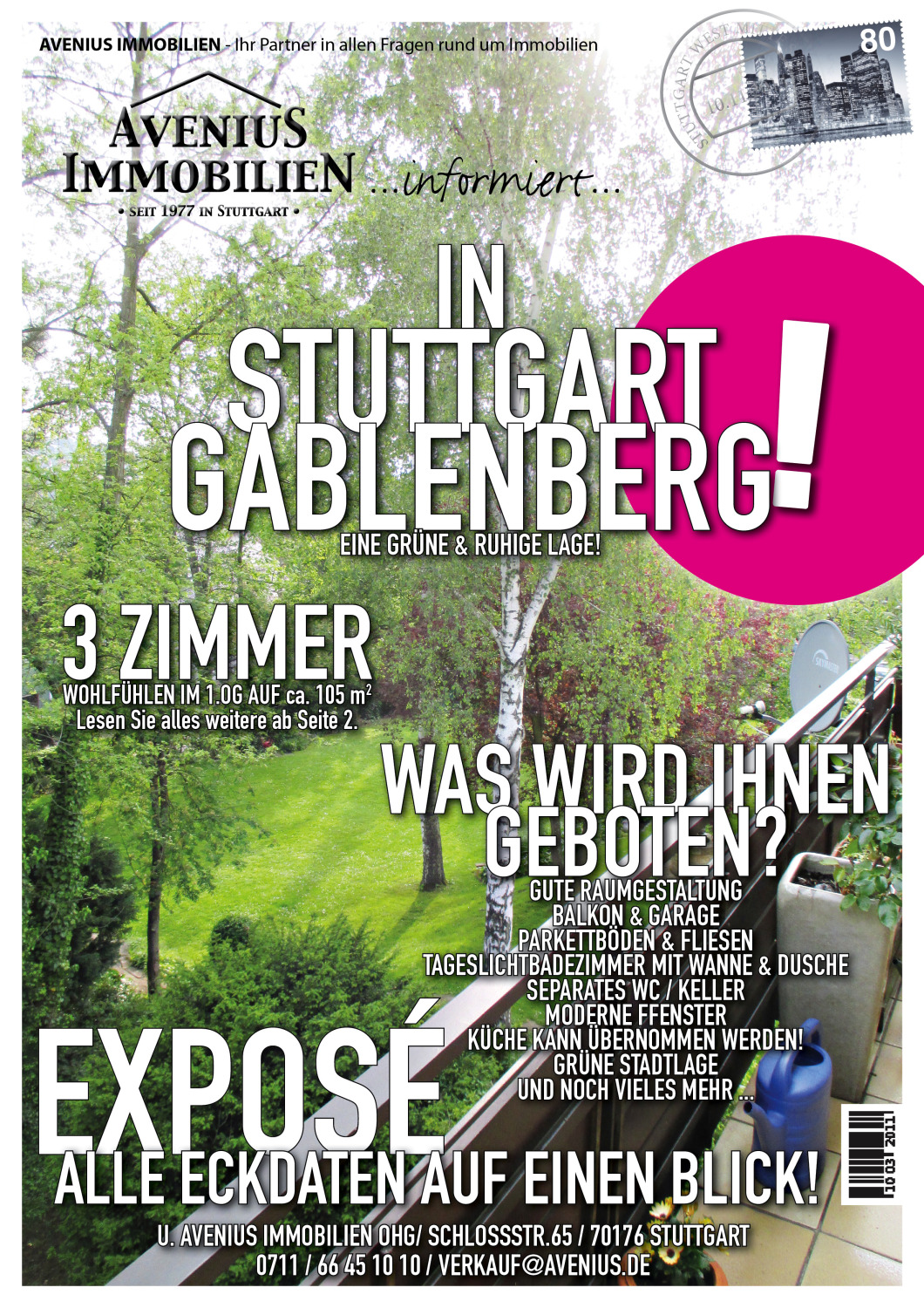 Ruhig im Grünen (Halbhöhenlage) Stuttgart-Gablenberg
